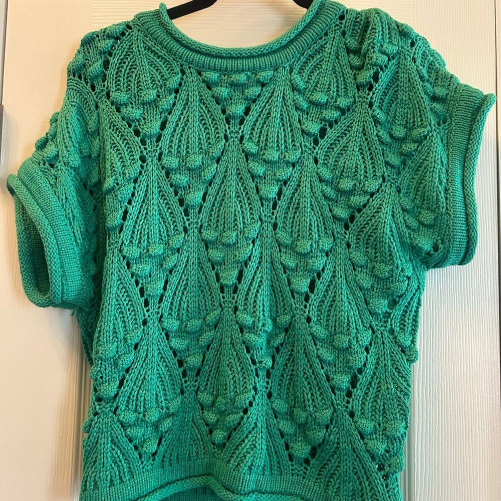 She + Sky Teal Knit Sweater